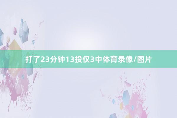 打了23分钟13投仅3中体育录像/图片