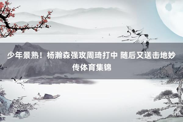 少年景熟！杨瀚森强攻周琦打中 随后又送击地妙传体育集锦