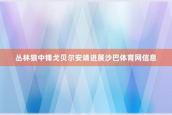 丛林狼中锋戈贝尔安靖进展沙巴体育网信息