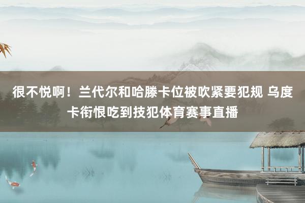 很不悦啊！兰代尔和哈滕卡位被吹紧要犯规 乌度卡衔恨吃到技犯体育赛事直播