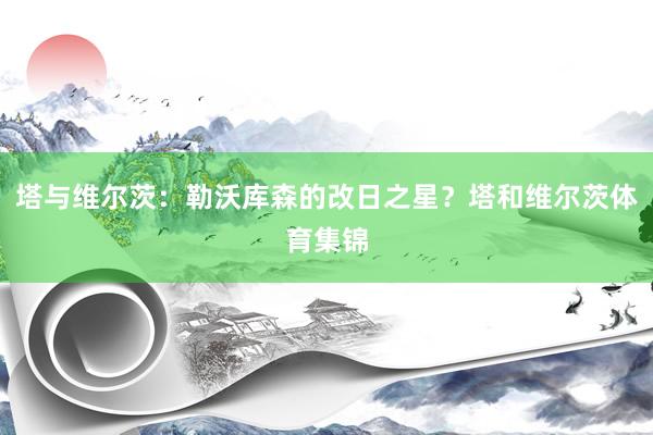 塔与维尔茨：勒沃库森的改日之星？塔和维尔茨体育集锦