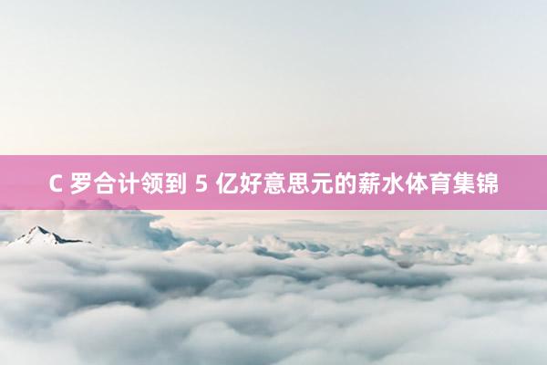 C 罗合计领到 5 亿好意思元的薪水体育集锦