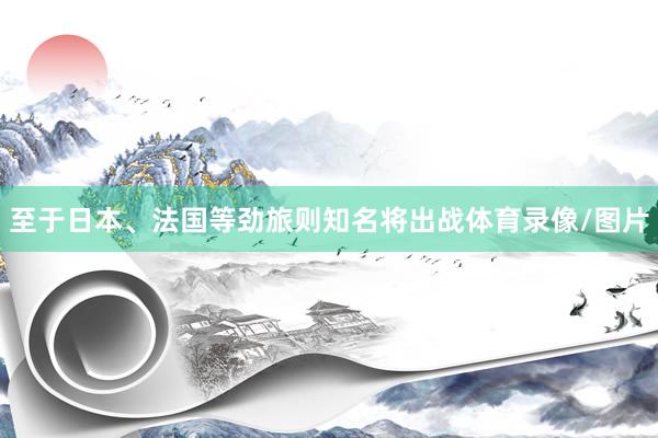至于日本、法国等劲旅则知名将出战体育录像/图片