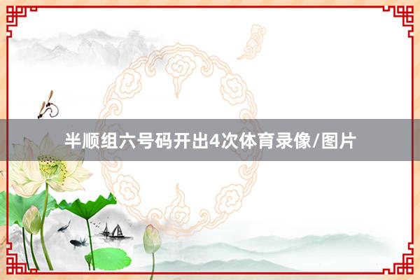 半顺组六号码开出4次体育录像/图片