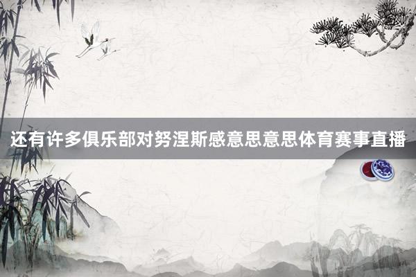 还有许多俱乐部对努涅斯感意思意思体育赛事直播