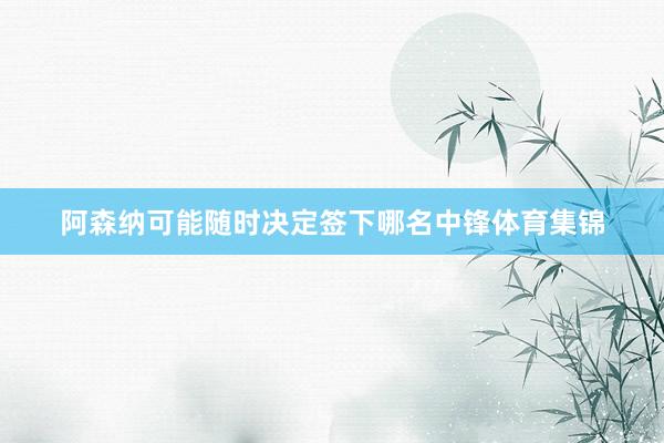 阿森纳可能随时决定签下哪名中锋体育集锦