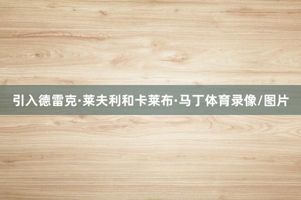 引入德雷克·莱夫利和卡莱布·马丁体育录像/图片