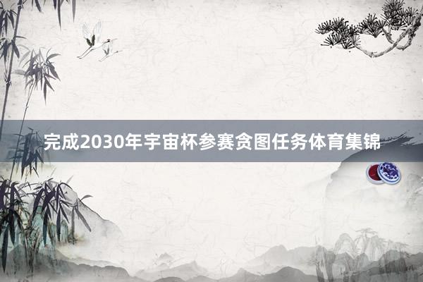 完成2030年宇宙杯参赛贪图任务体育集锦