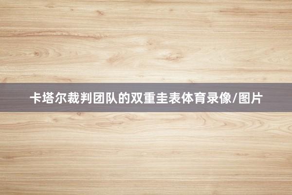 卡塔尔裁判团队的双重圭表体育录像/图片