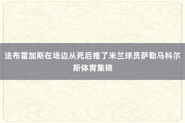 法布雷加斯在场边从死后推了米兰球员萨勒马科尔斯体育集锦