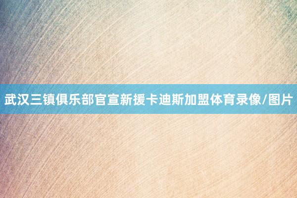 武汉三镇俱乐部官宣新援卡迪斯加盟体育录像/图片
