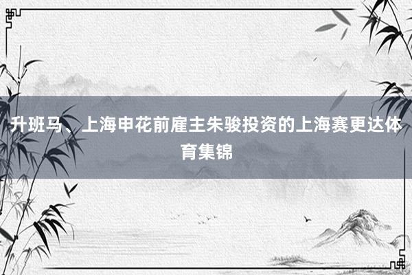 升班马、上海申花前雇主朱骏投资的上海赛更达体育集锦