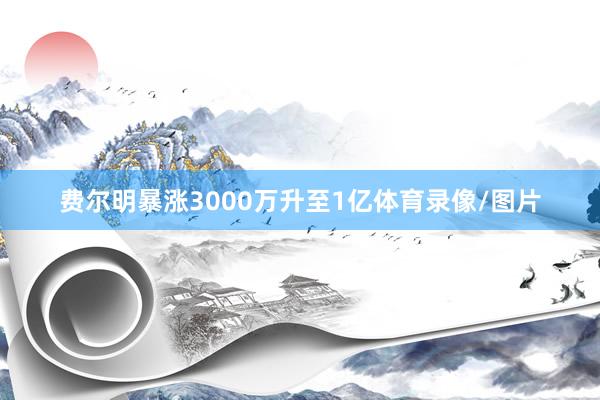 费尔明暴涨3000万升至1亿体育录像/图片