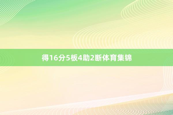 得16分5板4助2断体育集锦