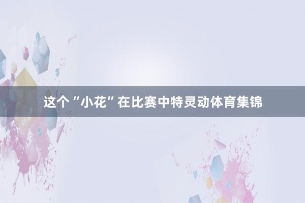 这个“小花”在比赛中特灵动体育集锦