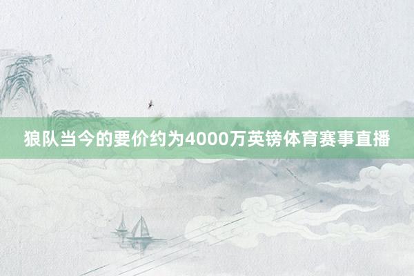 狼队当今的要价约为4000万英镑体育赛事直播