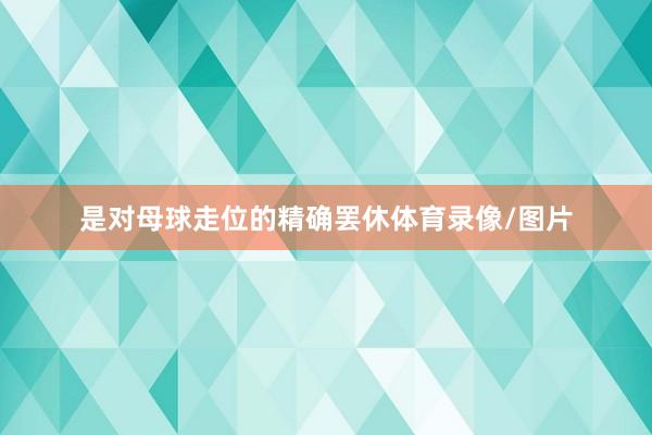 是对母球走位的精确罢休体育录像/图片