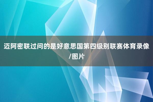 迈阿密联过问的是好意思国第四级别联赛体育录像/图片